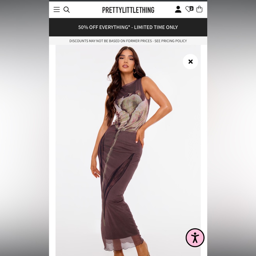 PrettyLittleThing Purple Pencil Maxi Skirt with Tie Front for Night Out